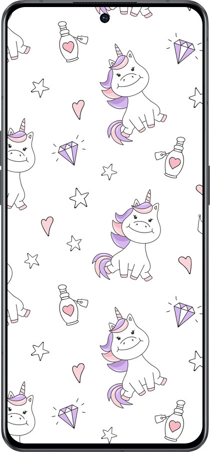 Силиконовый чехол Единорожка v2 для Oppo Reno8 Pro 5G - 4703u-2615 изображение 