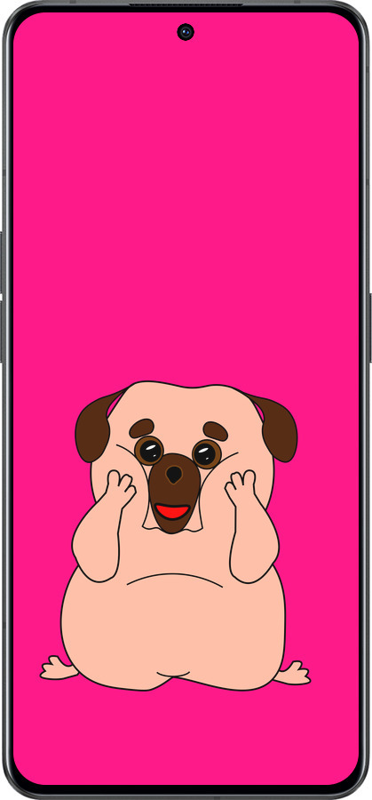 Силиконовый чехол Весёлый мопс для Oppo Reno8 Pro 5G - 4908u-2615 изображение 