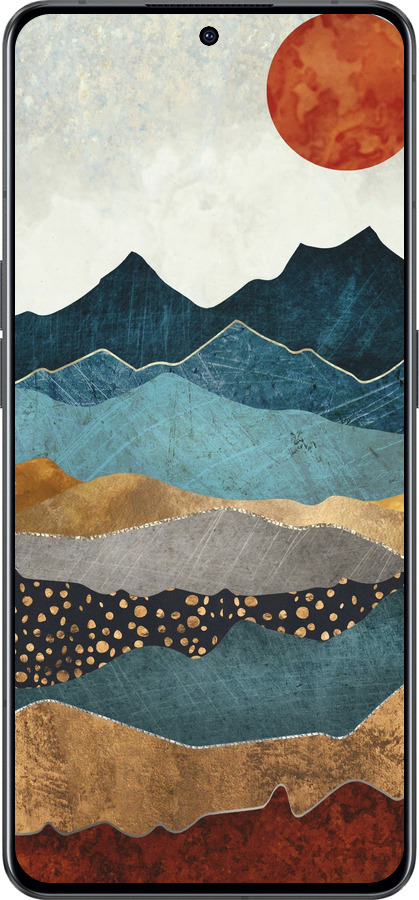 Силиконовый чехол Закат горы для Oppo Reno8 Pro 5G - 5434u-2615 изображение 