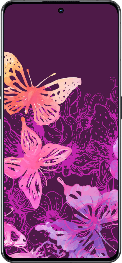 Силиконовый чехол Бабочки v2 для Oppo Reno8 Pro 5G - 5475u-2615 изображение 