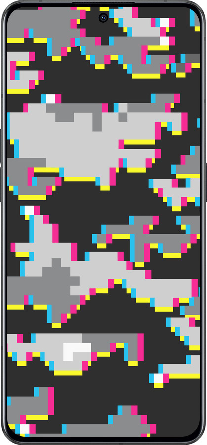 Силиконовый чехол Пиксельный камуфляж для Oppo Reno8 Pro 5G - 5481u-2615 изображение 