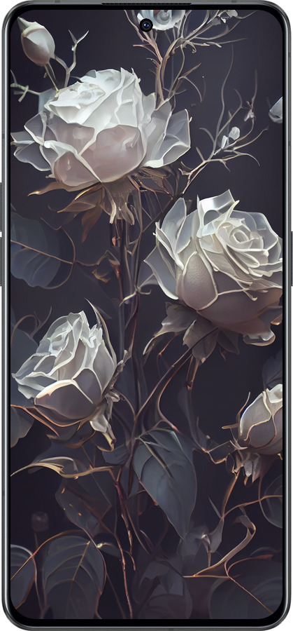 Силиконовый чехол Розы 2 для Oppo Reno8 Pro 5G - 5550u-2615 изображение 