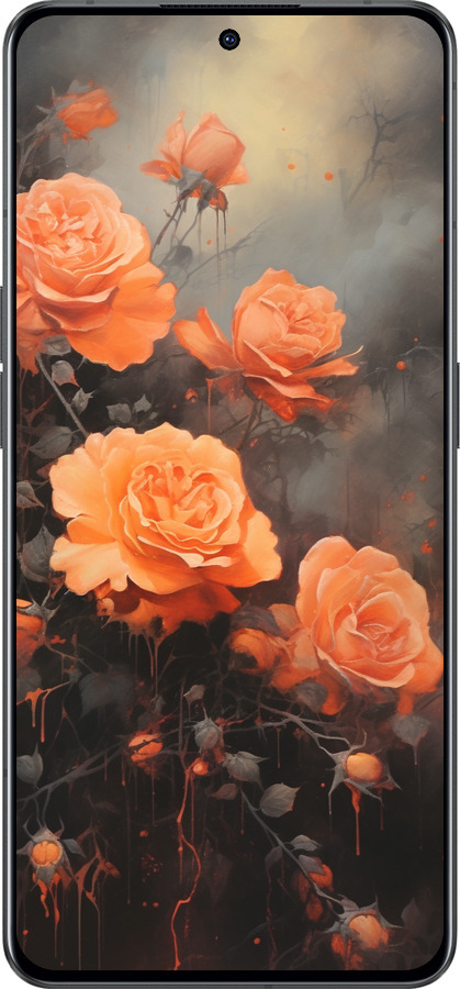 Силіконовий чехол Оранжеві троянди для Oppo Reno8 Pro 5G - 5944u-2615 изображение 