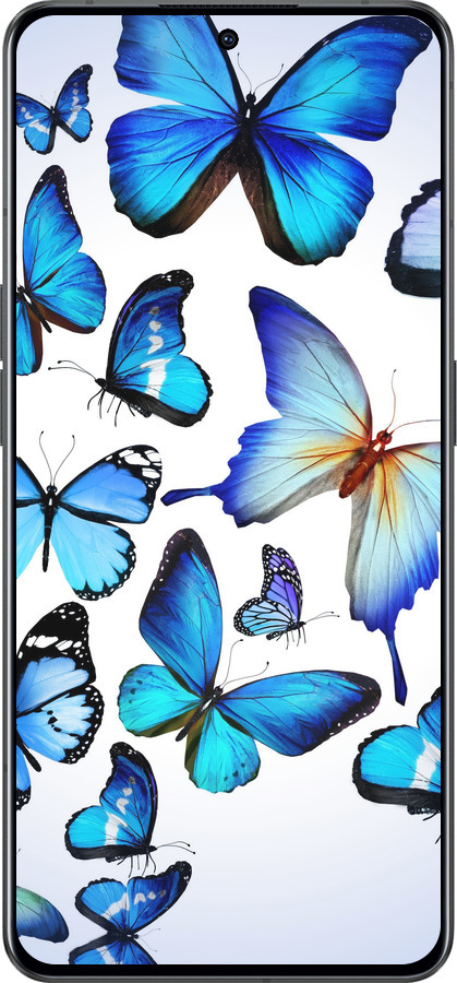 Силиконовый чехол Бабочки для Oppo Reno8 Pro 5G - 6023u-2615 изображение 