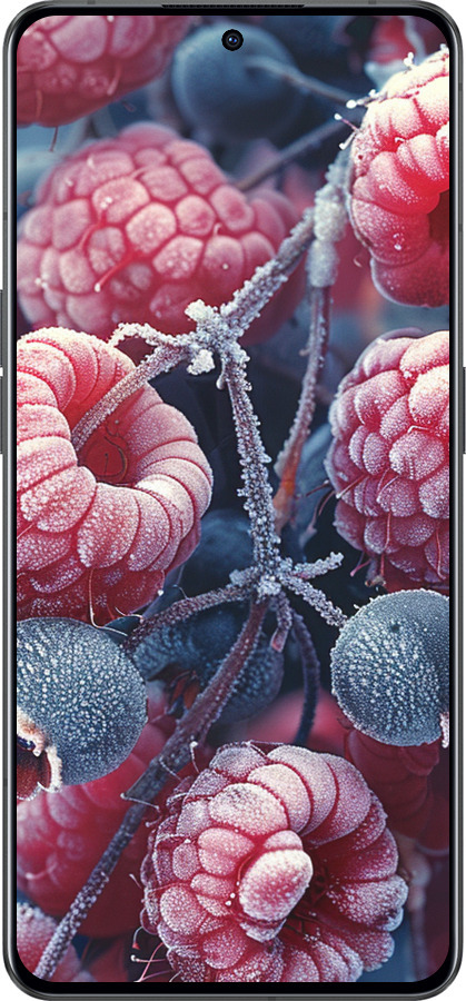 Силиконовый чехол Морозные ягоды для Oppo Reno8 Pro 5G - 6033u-2615 изображение 