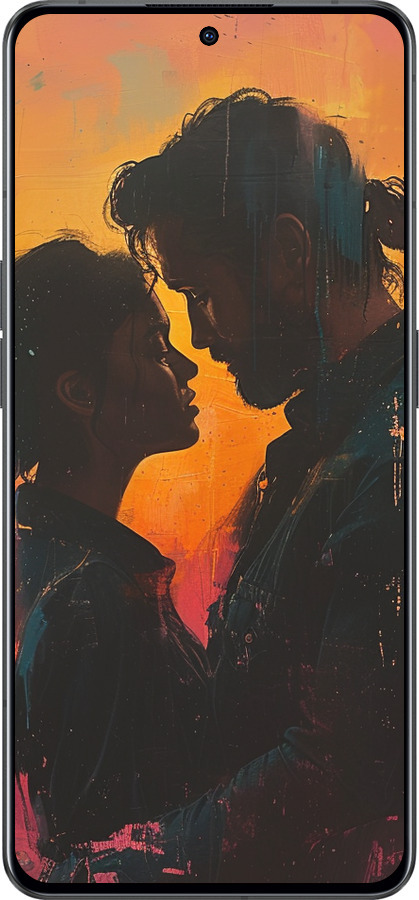 Силиконовый чехол Любовь на полотне для Oppo Reno8 Pro 5G - 6067u-2615 изображение 