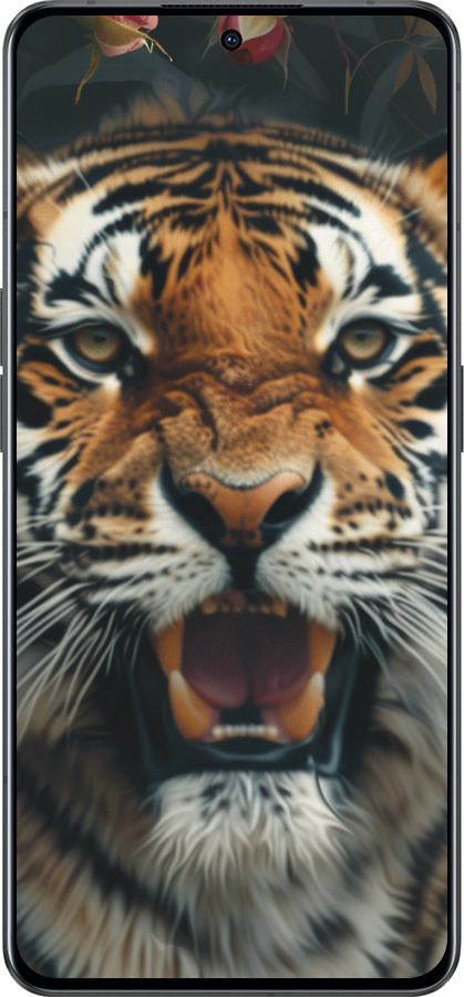 Силиконовый чехол Тигровое величие для Oppo Reno8 Pro 5G - 6080u-2615 изображение 