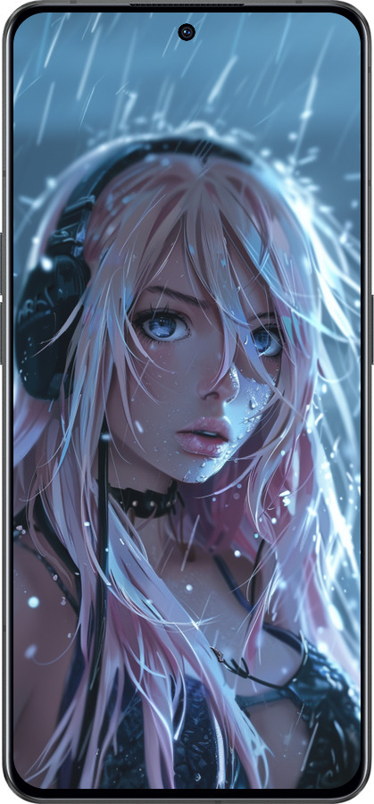 Силиконовый чехол Неоновый дождь для Oppo Reno8 Pro 5G - 6119u-2615 изображение 