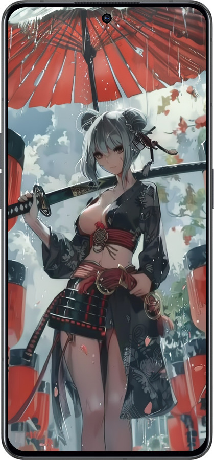 Силиконовый чехол Гейша-воин для Oppo Reno8 Pro 5G - 6124u-2615 изображение 