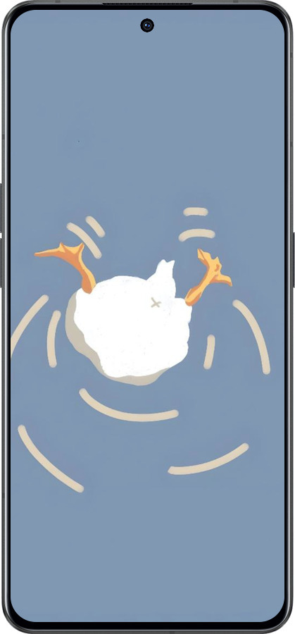 Силіконовий чехол Гусь ныряет для Oppo Reno8 Pro 5G - 6275u-2615 изображение 