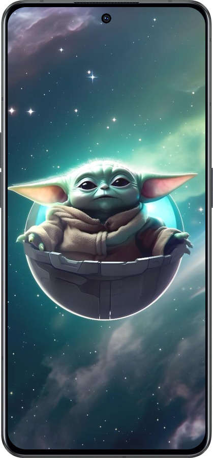 Силиконовый чехол Малышь йода для Oppo Reno8 Pro 5G - 6294u-2615 изображение 