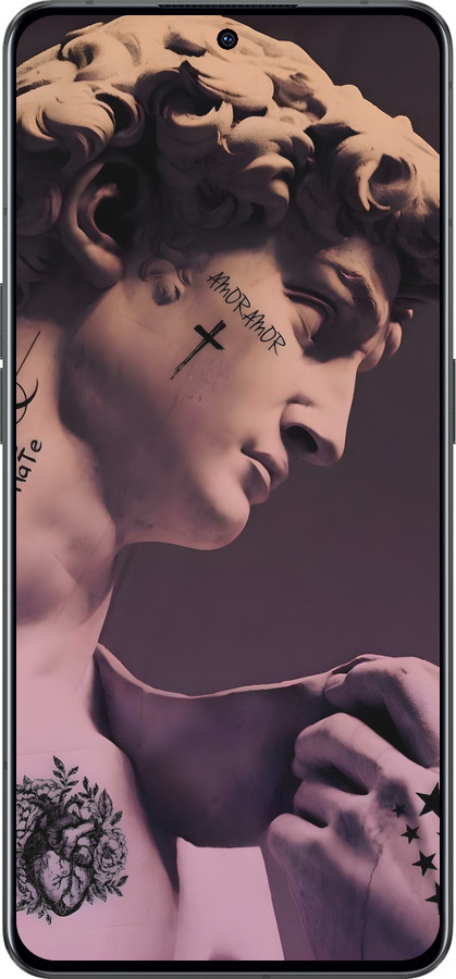 Силиконовый чехол Давид для Oppo Reno8 Pro 5G - 6302u-2615 изображение 