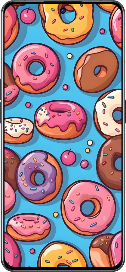 Силиконовый чехол Пончики для Oppo Reno8 Pro 5G - 6318u-2615 изображение 