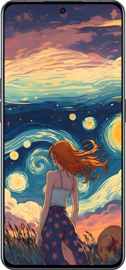 Силиконовый чехол Девушка Арт для Oppo Reno8 Pro 5G - 6325u-2615 изображение 