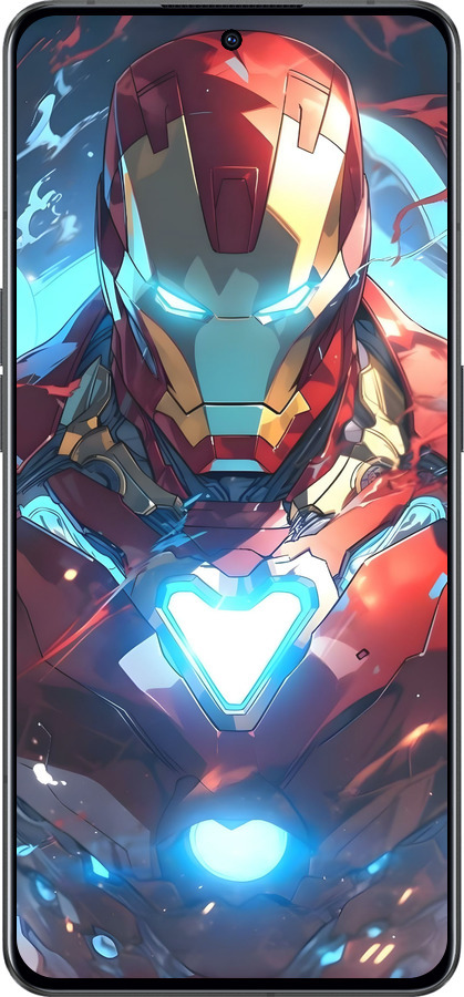 Силиконовый чехол Железный человек для Oppo Reno8 Pro 5G - 6372u-2615 изображение 