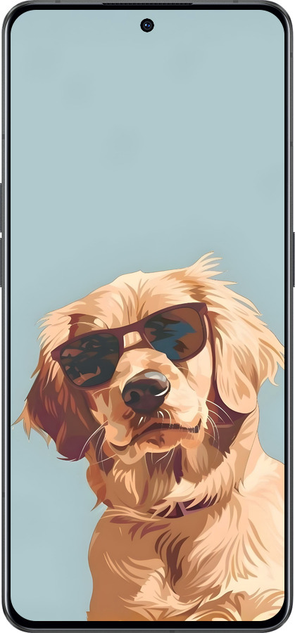 Силиконовый чехол Пес в очках для Oppo Reno8 Pro 5G - 6381u-2615 изображение 