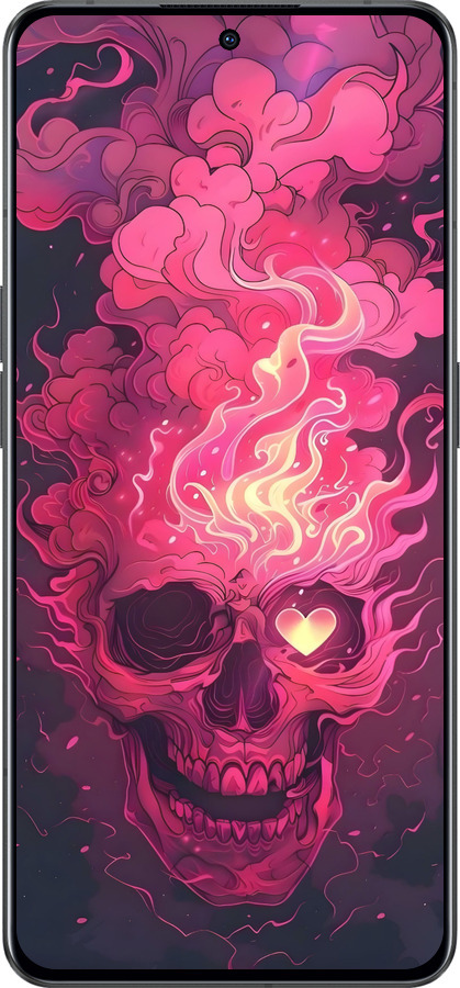 Силиконовый чехол Череп арт для Oppo Reno8 Pro 5G - 6385u-2615 изображение 