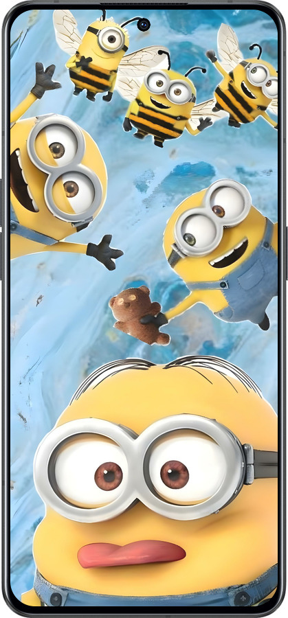 Силиконовый чехол Миньоны для Oppo Reno8 Pro 5G - 6386u-2615 изображение 