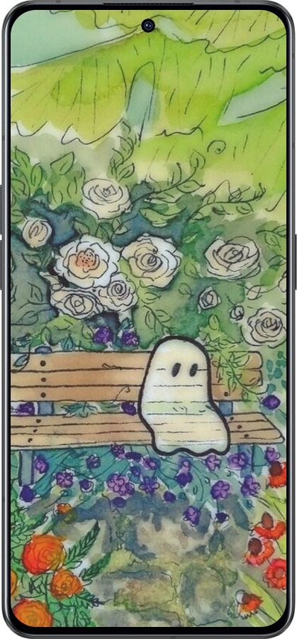 Силиконовый чехол Грустное привидение для Oppo Reno8 Pro 5G - 6403u-2615 изображение 