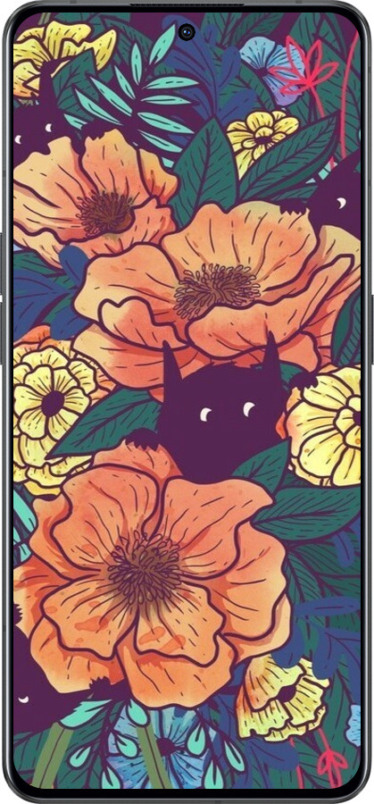 Силиконовый чехол С изображением полевых цветов для Oppo Reno8 Pro 5G - 6419u-2615 изображение 