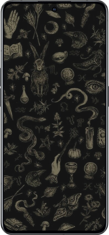 Силиконовый чехол Мистический коллаж с травами и магическими символами для Oppo Reno8 Pro 5G - 6428u-2615 изображение 