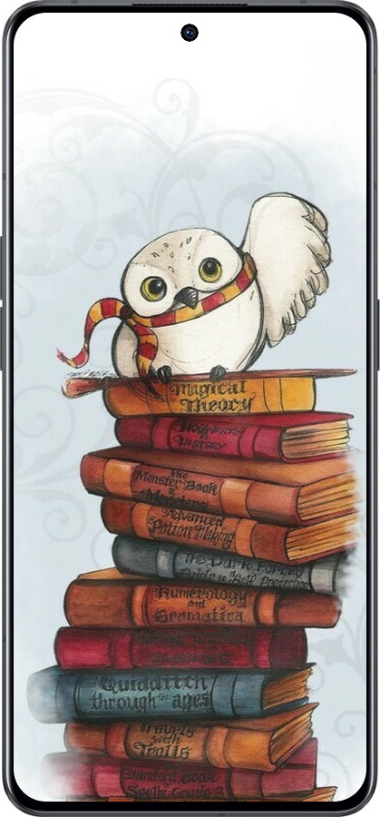 Силиконовый чехол Сова и книги для Oppo Reno8 Pro 5G - 6436u-2615 изображение 
