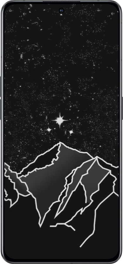 Силиконовый чехол Минималистический горный пейзаж для Oppo Reno8 Pro 5G - 6438u-2615 изображение 