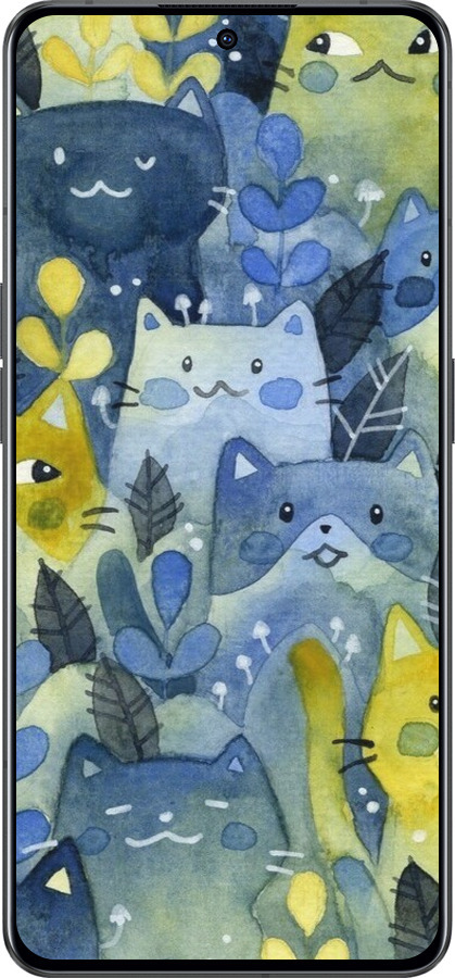 Силиконовый чехол С изображением кошачьего леса для Oppo Reno8 Pro 5G - 6447u-2615 изображение 