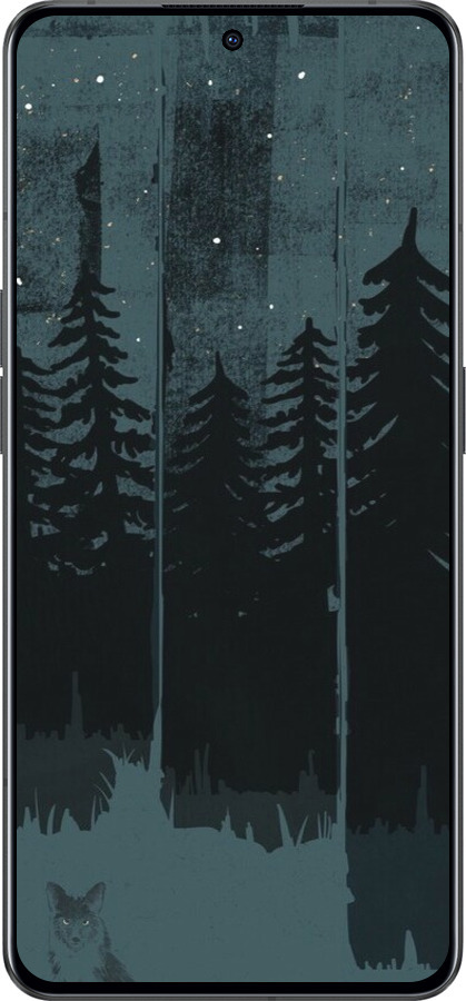 Силиконовый чехол Лиса и ночной лес для Oppo Reno8 Pro 5G - 6481u-2615 изображение 