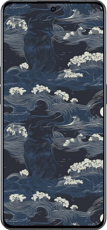 Силиконовый чехол Морская тематика в стиле арт-деко для Oppo Reno8 Pro 5G - 6520u-2615 изображение 