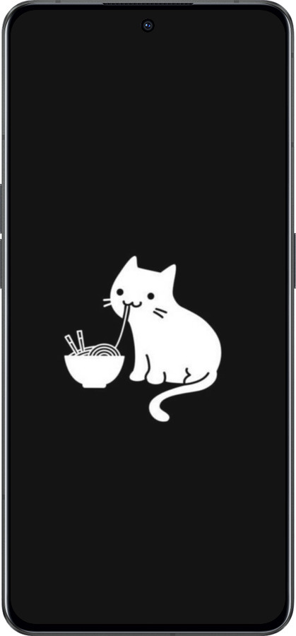 Силиконовый чехол С милым котом на черном фоне для Oppo Reno8 Pro 5G - 6528u-2615 изображение 