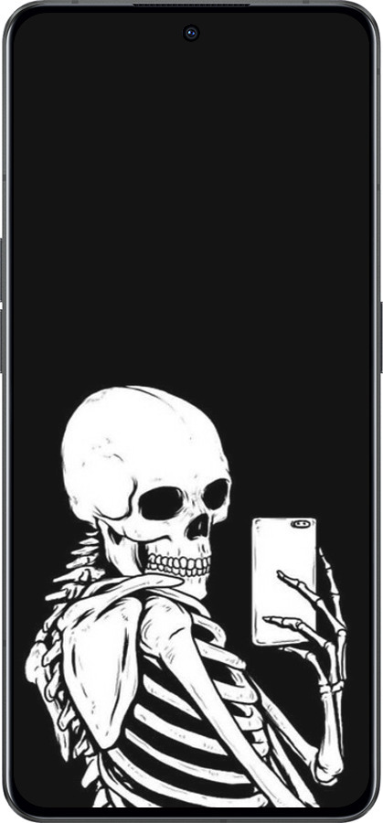 Силиконовый чехол Скелет делает Selfie для Oppo Reno8 Pro 5G - 6535u-2615 изображение 