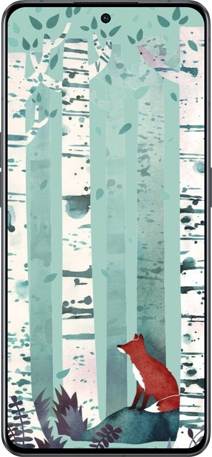 Силиконовый чехол Лис в зелёном лесу для Oppo Reno8 Pro 5G - 6547u-2615 изображение 