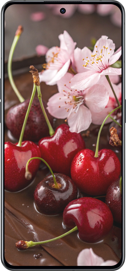 Силиконовый чехол Вишня в шоколаде для Oppo Reno8 Pro 5G - 6698u-2615 изображение 