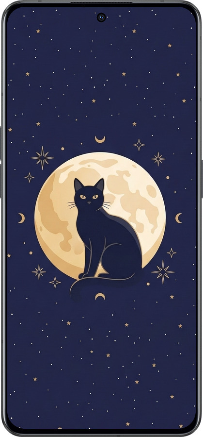 Силиконовый чехол Cute Cat Celestial/Witchy для Oppo Reno8 Pro 5G - 6787u-2615 изображение 