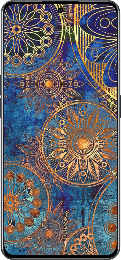 Силиконовый чехол Золотой узор для Oppo Reno8 Pro 5G - 678u-2615 изображение 