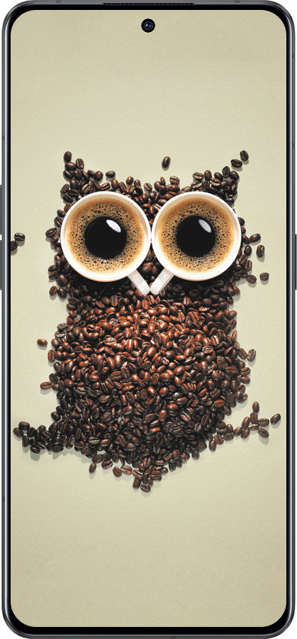 Силиконовый чехол Сова из кофе для Oppo Reno8 Pro 5G - 777u-2615 изображение 