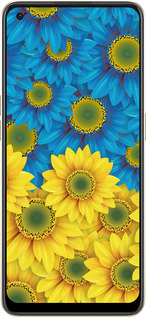 Силиконовый чехол Жёлто-голубые цветы для Oppo Reno8 5G - 1048u-2614 изображение 