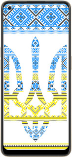 Силиконовый чехол Герб - вышиванка желто-голубая для Oppo Reno8 5G - 1197u-2614 изображение 