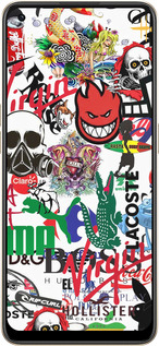 Силиконовый чехол Many different logos для Oppo Reno8 5G - 4022u-2614 изображение 