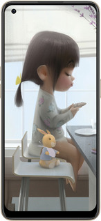 Силиконовый чехол Милая девочка с зайчиком для Oppo Reno8 5G - 4039u-2614 изображение 