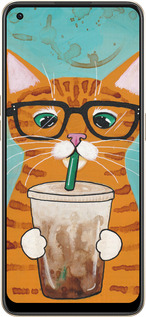 Силіконовий чехол Зеленоокий кіт в окулярах для Oppo Reno8 5G - 4054u-2614 изображение 