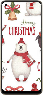 Силиконовый чехол Merry Christmas для Oppo Reno8 5G - 4106u-2614 изображение 