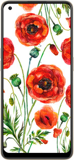 Силиконовый чехол Нарисованные маки для Oppo Reno8 5G - 4278u-2614 изображение 
