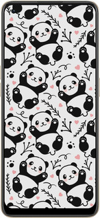 Силиконовый чехол Панды для Oppo Reno8 5G - 4318u-2614 изображение 
