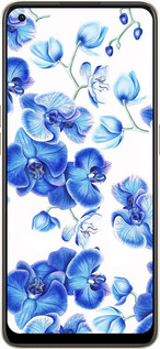 Силиконовый чехол Голубые орхидеи для Oppo Reno8 5G - 4406u-2614 изображение 