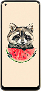 Силиконовый чехол Енотик с арбузом для Oppo Reno8 5G - 4605u-2614 изображение 