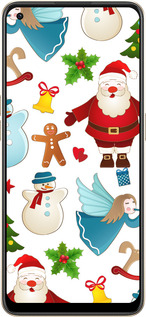 Силиконовый чехол Новогодний 1 для Oppo Reno8 5G - 4614u-2614 изображение 