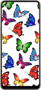 Силиконовый чехол Красочные мотыльки для Oppo Reno8 5G - 4761u-2614 изображение 