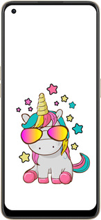 Силиконовый чехол Единорог в очках для Oppo Reno8 5G - 4879u-2614 изображение 